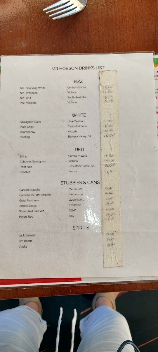 Menu Mr Hobson-6